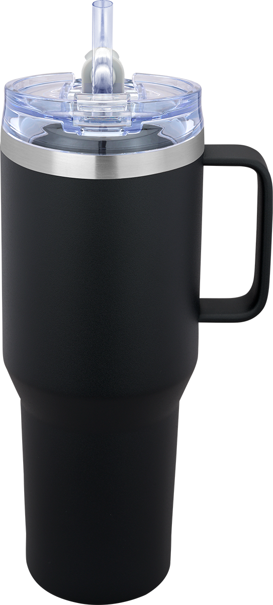  40 oz Urban Peak® Apex Ridge Vacuum Travel Mug - Undecorated  - black