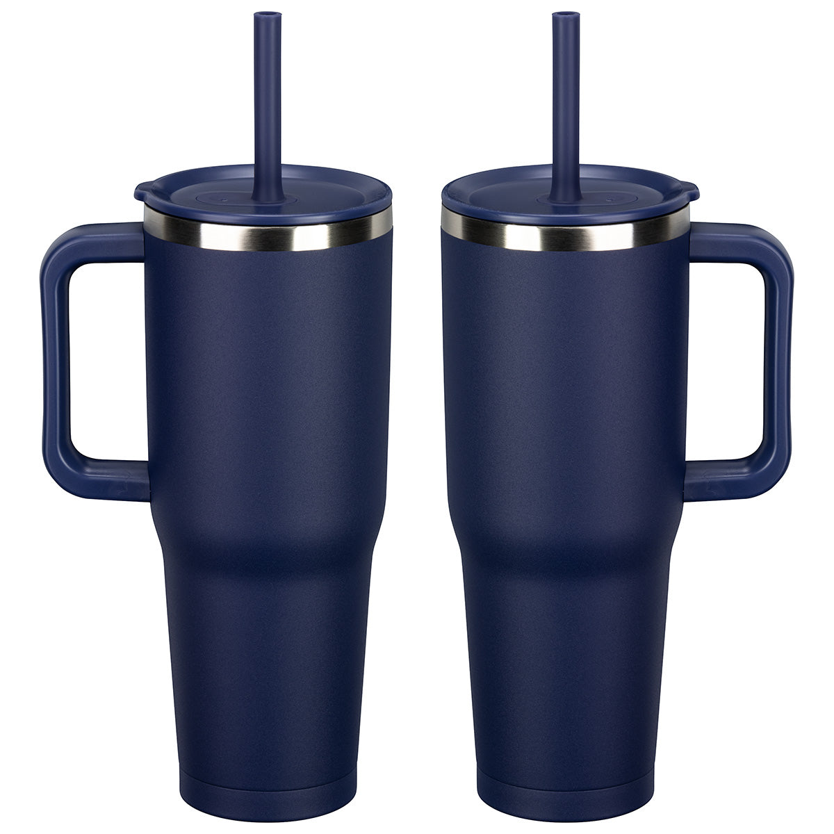  SENSO® Summit 40 oz Insulated Stainless Steel Travel Mug with Press-In Straw Lid - Undecorated  - navyBlue