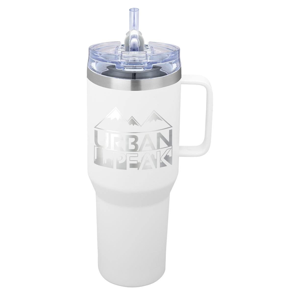  40 oz Urban Peak® Apex Ridge Vacuum Travel Mug - Decorated  - white