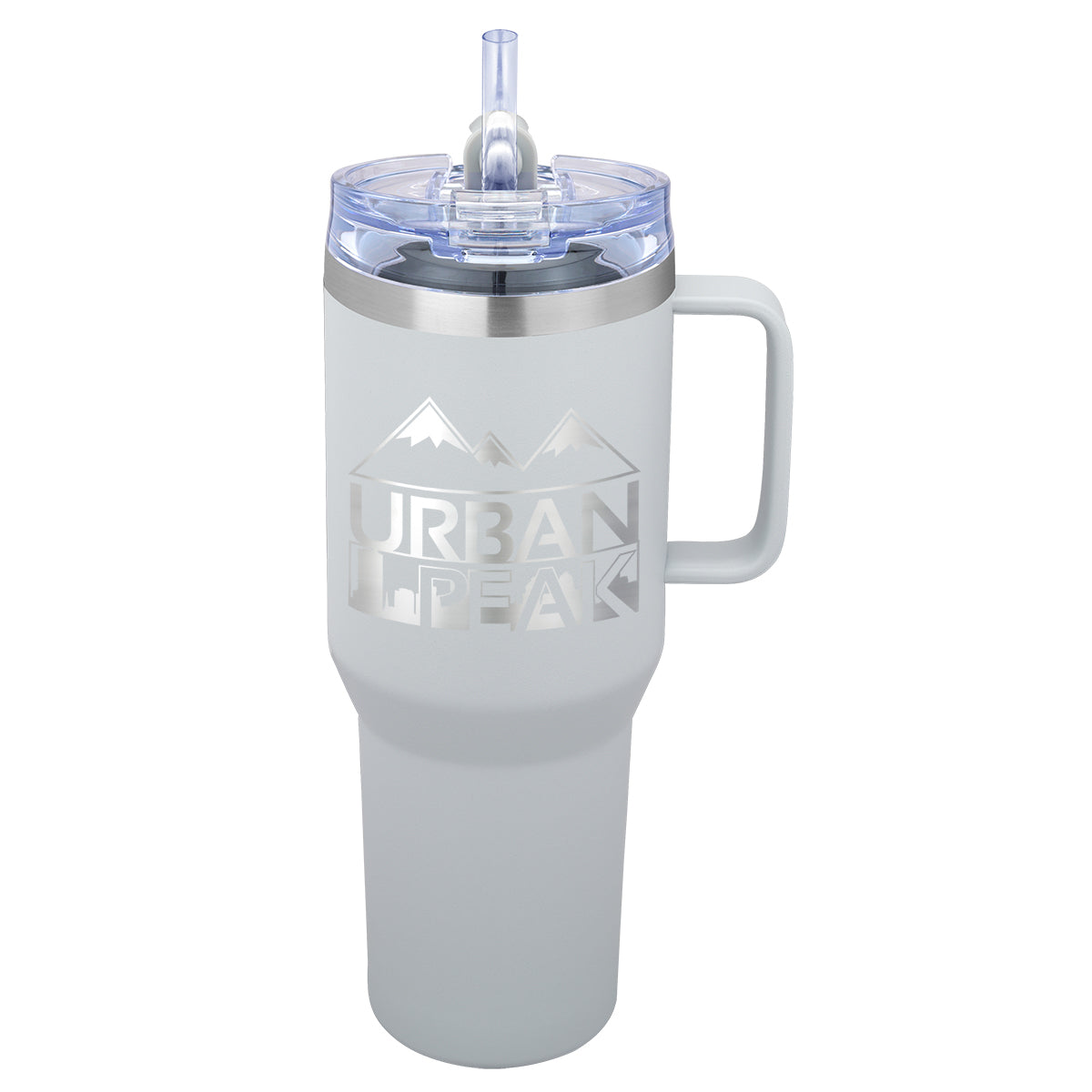  40 oz Urban Peak® Apex Ridge Vacuum Travel Mug - Decorated  - gray