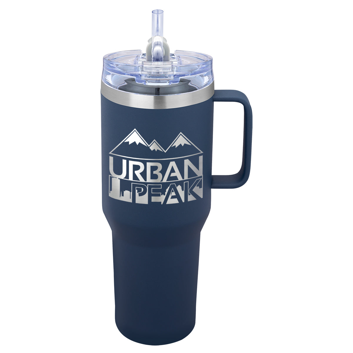  40 oz Urban Peak® Apex Ridge Vacuum Travel Mug - Decorated  - navyBlue